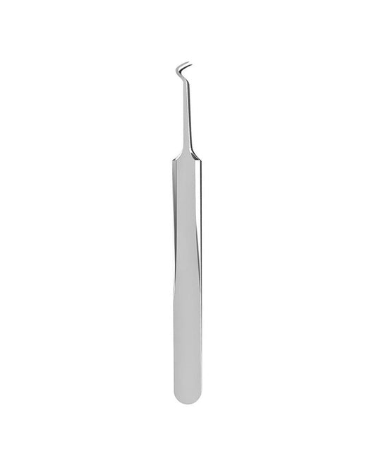Acne and blackhead removal tweezers with curved forceps